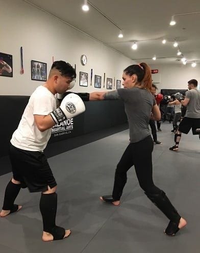 Jessica training Muay Thai Kickboxing at Silanoe San Gabriel Alhambra