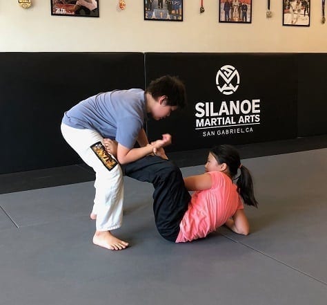 Kids Jiu-Jitsu sparring at Silanoe Martial Arts San Gabriel Alhambra