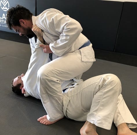 Dave Hall executing a Cross Collar Choke at our Silanoe Alhambra location