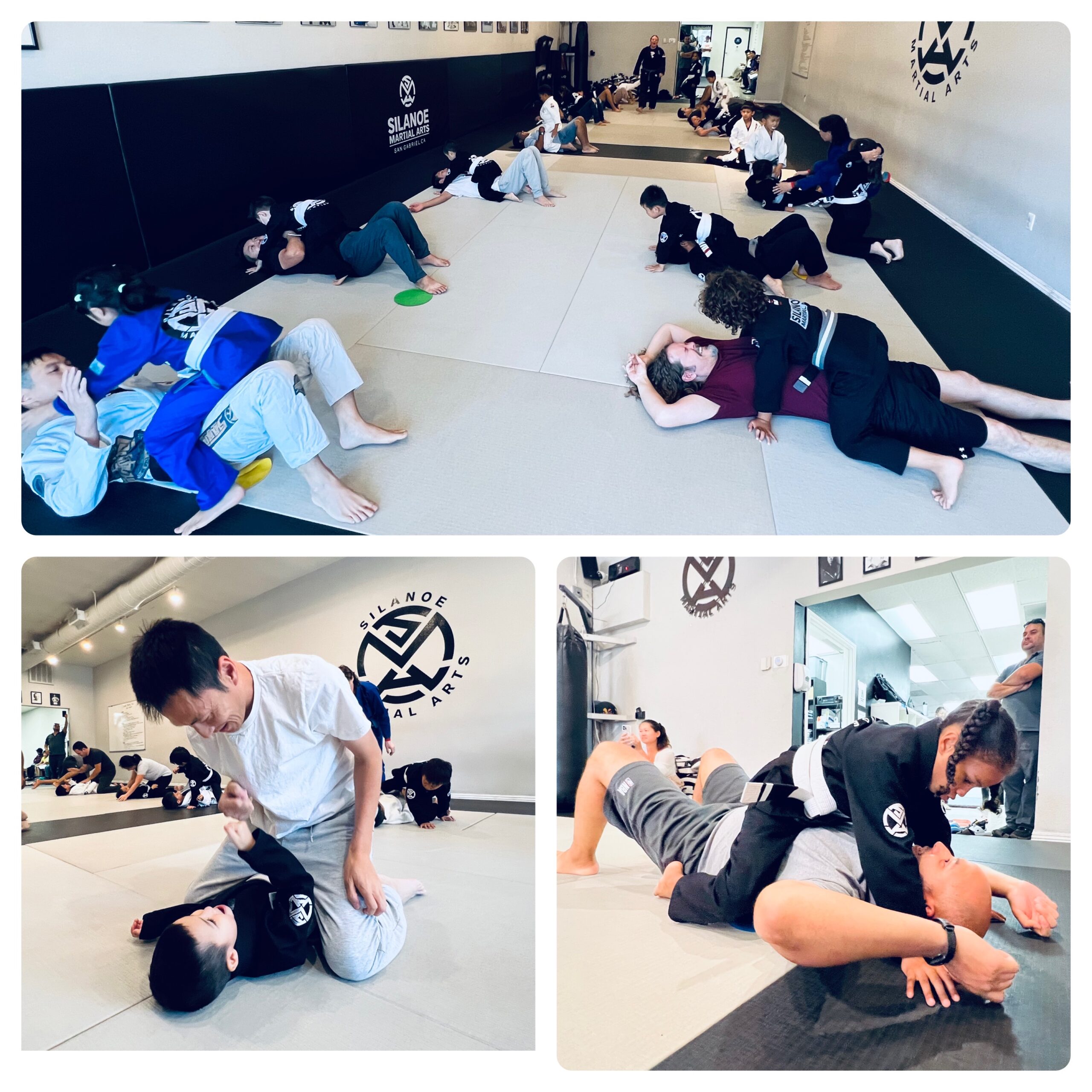 Parent and Kid Jiu-Jitsu Positional Sparring The Parents and their Kids are sparring from the Mount Position at our Parents and Kid Jiu-Jitsu event